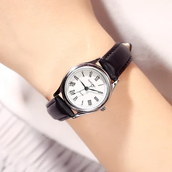 

PANGCHI Classic Black Leather Strap Ladies Watches Vintage Roman Numerals Women Quartz Wristwatch Leisure Lady Clock Reloj Mujer