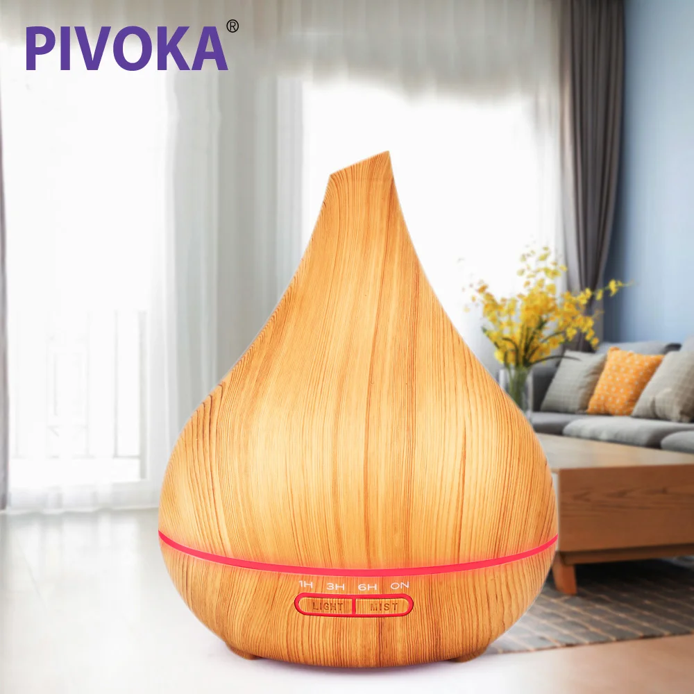 

PIVOKA 400ml Air Humidifer Diffuseur Huile Essentiel Diffuser Difusor De Aroma Humidificador 7 Color Change LED Light Home 314