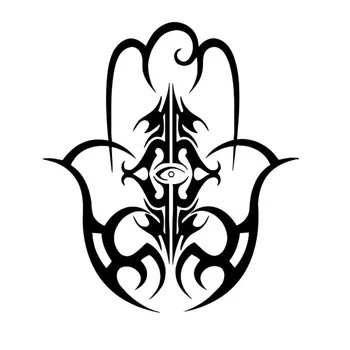 

13.2cm*15cm Hamsa Indian Car Styling Decor Vinyl Car Sticker Black/Silver S3-6262
