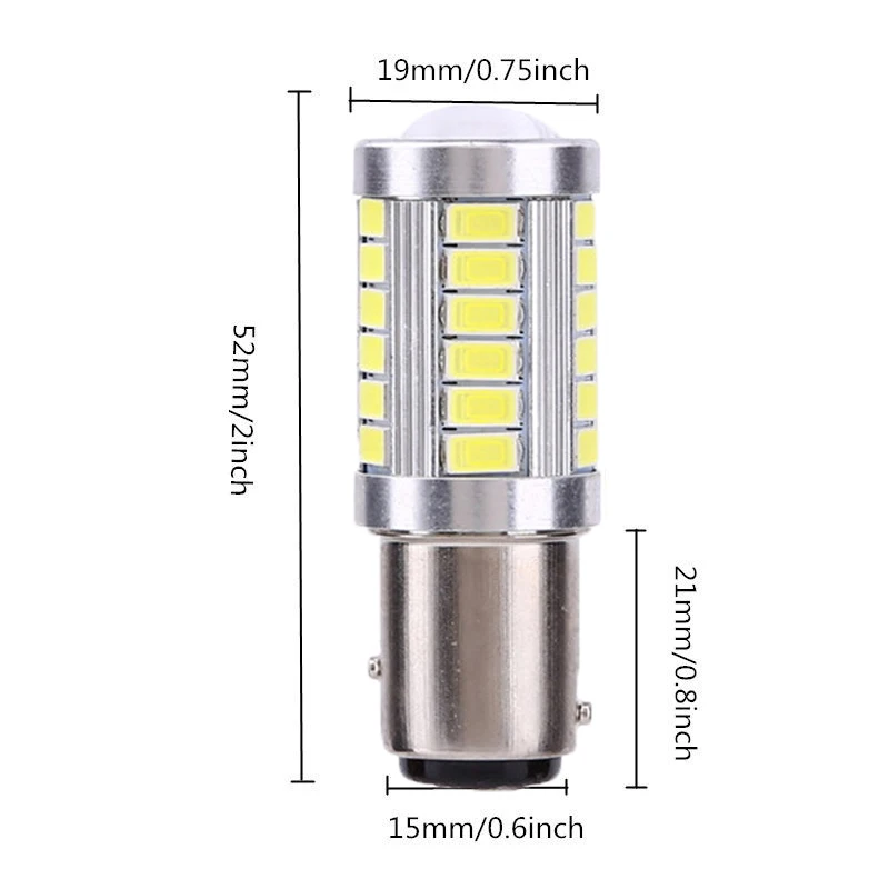1pcs 1156 BA15S BAU15S P21W 33 Led 5630 smd 1157 BAY15D BAZ15D 7440 7443 3156 3157 Car Tail Bulb Brake Lights auto Reverse Lamp (3)