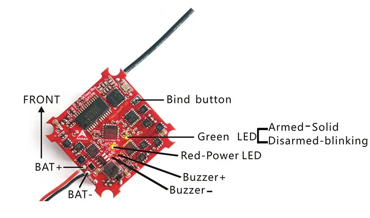 JMT Crazybee F3 Контроллер полета OSD измеритель тока 4 в 1 5A 1S Blheli_S ESC совместимый Frsky/Flysky приемник для мультикоптера