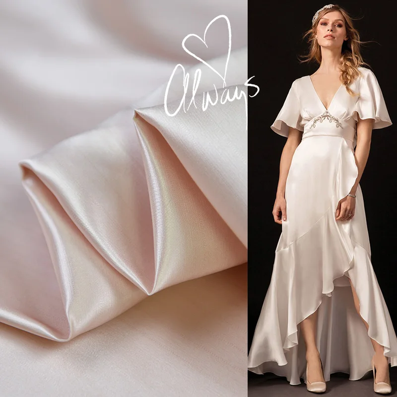 

19 Spring Summer New 100% Silk Dupion Fabric for Women Dress Coat 140cm Wide 28 Momme Heavy Fashion Cloth for Diy Sewing Sale
