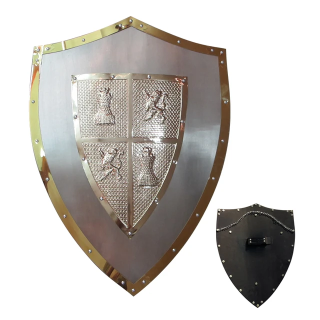 Medieval Shield European Knight Shields Real Steel Made Metal Cross ...