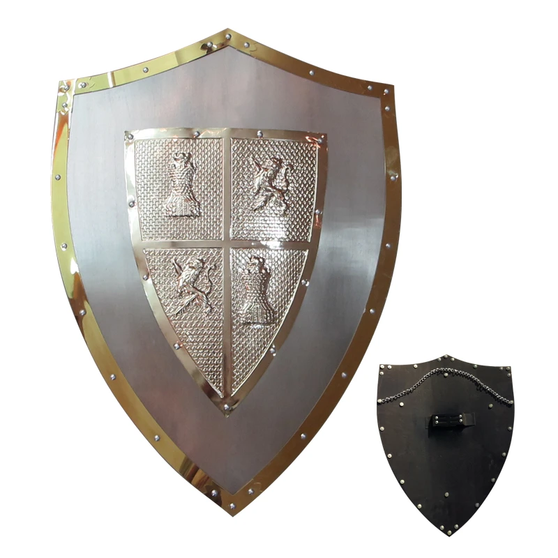 Medieval Shield European Knight Shields Real Steel Made Metal Cross
