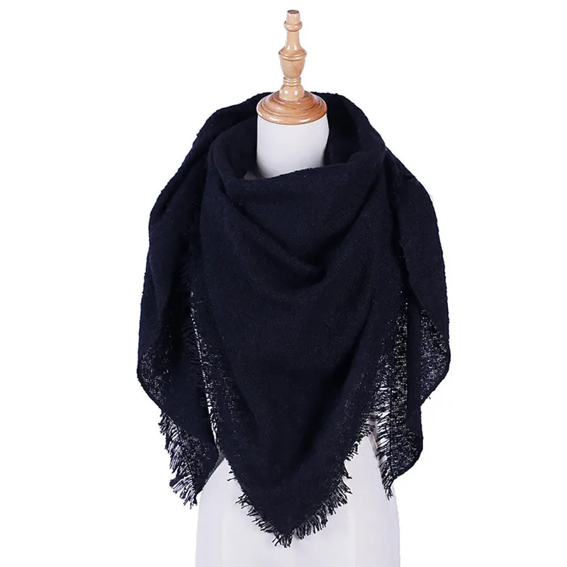  Womens Pashmina Shawl Wrap Scarf Solid Color Cashmere Soft Wrap palatine women's scarves handkerchief hijab scarf 40MA0809