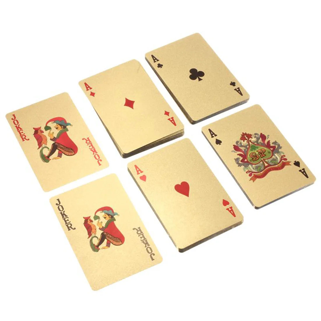 Новые высококачественные 24 K золотые фольги Покер решетки сетки шаблон игральные карты