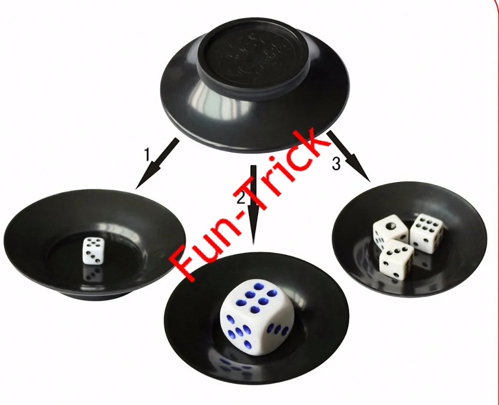 Super Fly Disc Dice Magic Trick , Magic Card Tricksin Gags & Practical