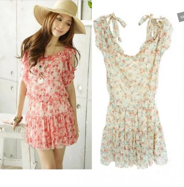 Women Ladies Floral Off Shoulder Summer Mini Casual Dress | Женская одежда