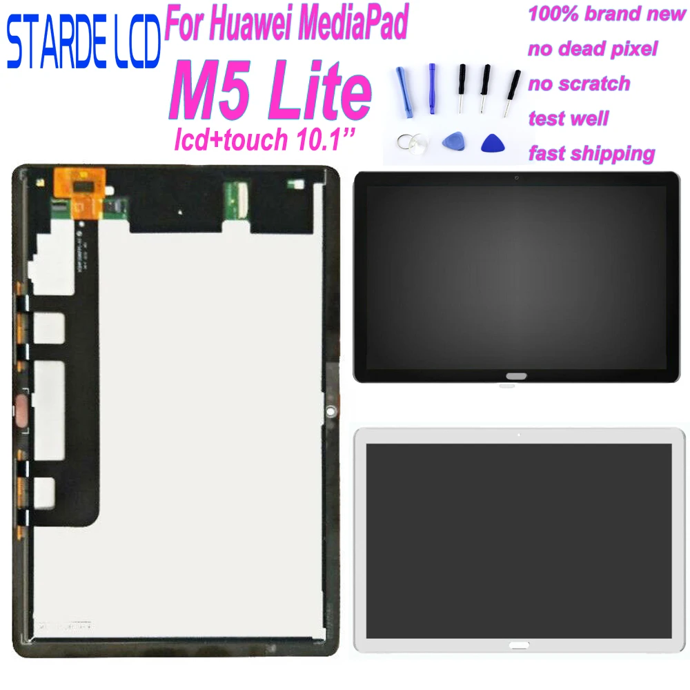 Для huawei MediaPad M5 Lite LTE 10 BAH2-L09 BAH2-L09C Bach2-L09C Bach2-W19C Сенсорный экран дигитайзер с ЖК-дисплеем Дисплей в сборе
