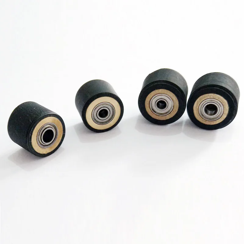 Rubber Plotter Rollers 2pcs 4X11x16mm Roland Vinyl Cutter Copper Core Pinch Roller Cutting Plotter Wheels Press Paper Wheel