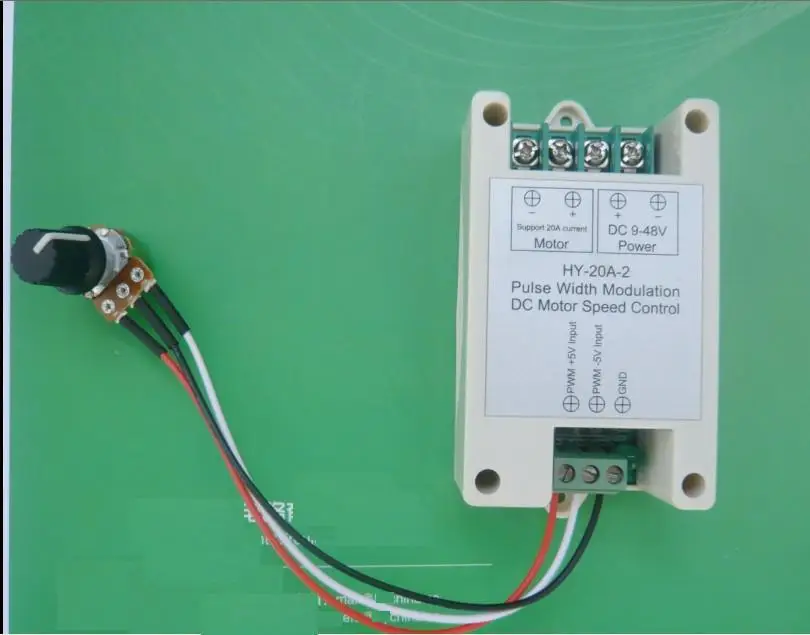 

Free shipping 0-5v 9v-48v 20A pulse width pwm dc motor speed controller