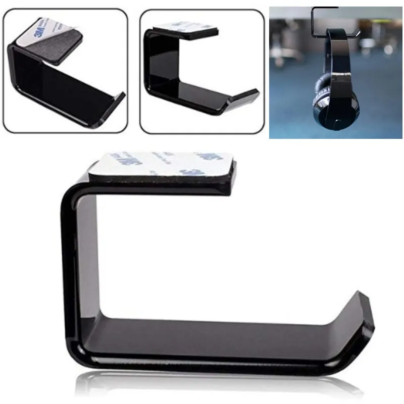 

KEITHNICO 1PC Durable Headphone Headset Holder Hanger Wall Mount Hook Desk Display Earphone Hanger Stand Holder