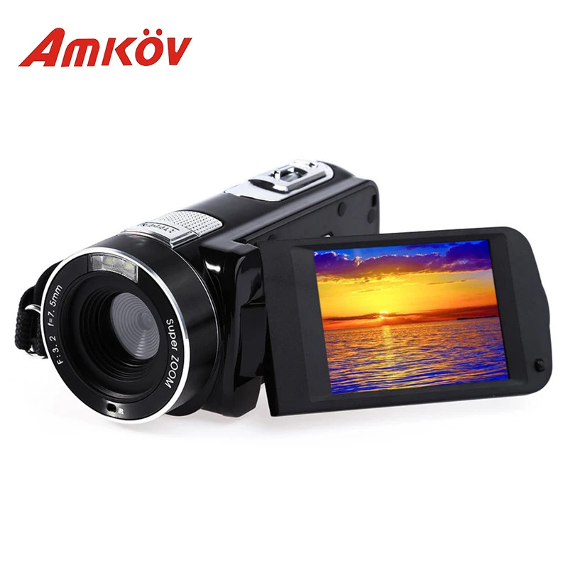 

Original Amkov AMK-DV161 Digital Camera 2.7'' TFT 24MP 720P Support SD Card DV Video Camera Professional Photo Camera HD Camera