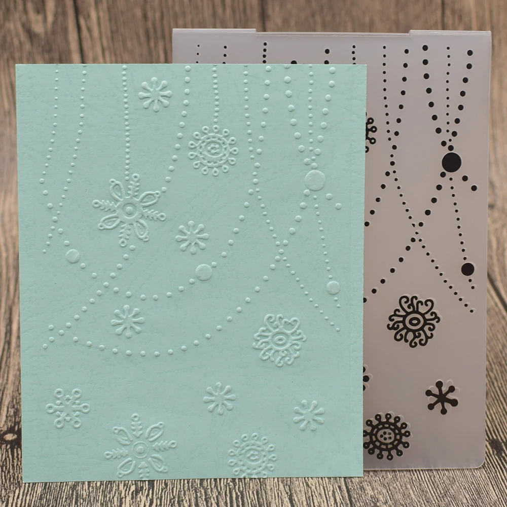 

Snowflake Stamps Flowers Plastic Embossing Folder Template For Scrapbooking Photo Album Paper Card Background Decoration