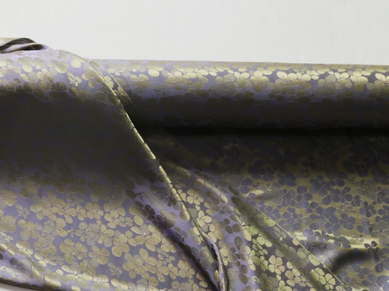 100 см* 114 см мягкие Вечерние Платья материал шелк жаккард ткани сиреневый