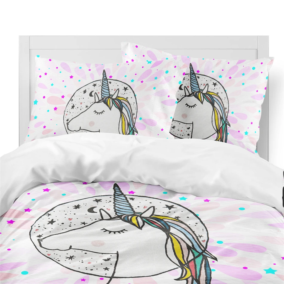 Colorful Princess Unicorn Bedding Set -Unicorn Fashion