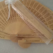 Высокое качество 50 шт. пользовательских персонализированные имя и дата элегантный складной Шелковый Ткань веер