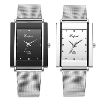 

Lvpai Fashion Women Men Quartz Watch Mesh Belt with Square Face Watches Analog Quartz Movement Watch Best Gift relogio masculino