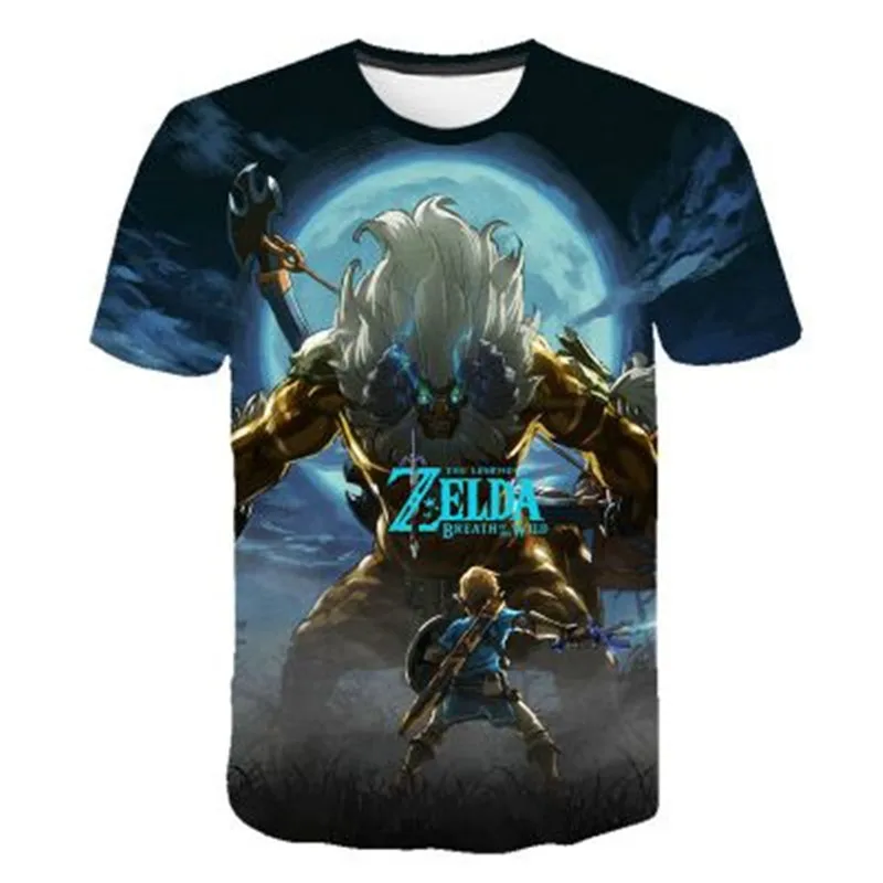 

2019 Summer Newest Game 3D Printed The Legend of Zelda:Breath of the Wild Kids T-shirt Harajuku tee Cartoon children T-shirt