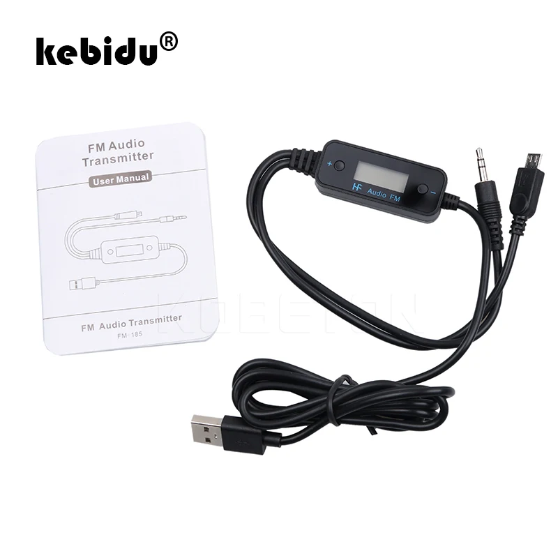 

kebidu Wireless MP3 Player Car Audio Music FM Transmitter Car Kit HandsFree LCD Screen Charge for iPhone Samsung