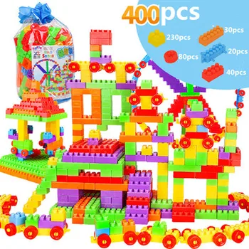 

160/400pcs Diy Large Particle Building Blocks Educational Toy Compatible with all brand Colorful