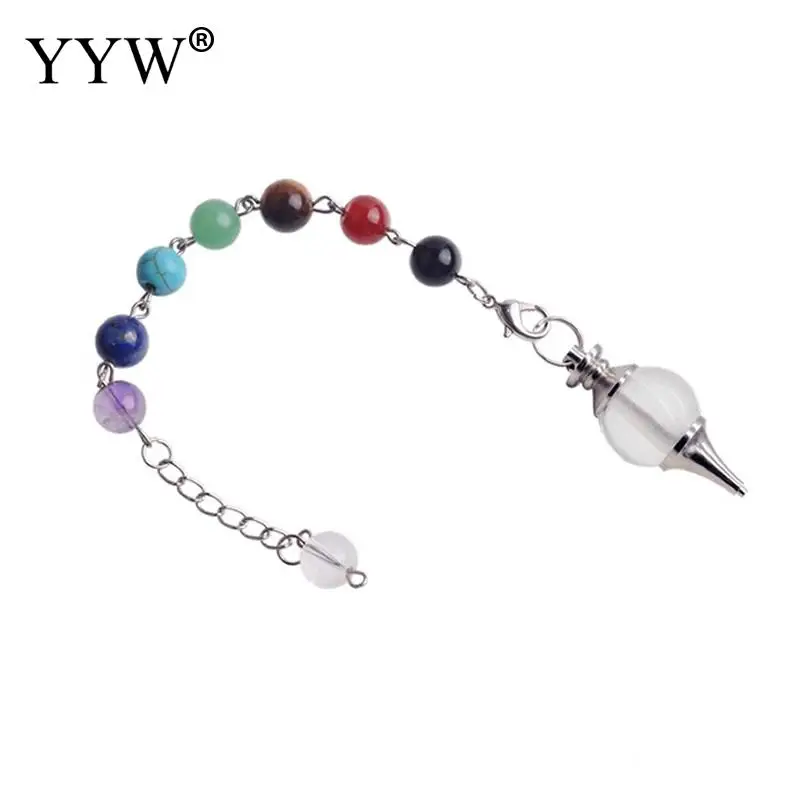 YYW женское ожерелье с подвеской из разноцветных натуральных кристаллов кварца