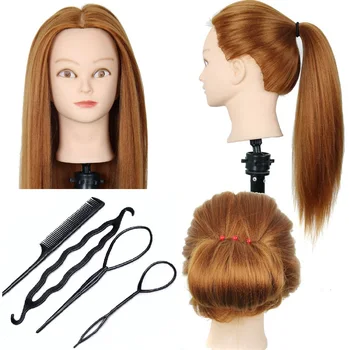 

CAMMITEVER Hairdressing Dolls Head with Training Tools Female Mannequin Hairdressing Styling Head High Quality Mannequin Head