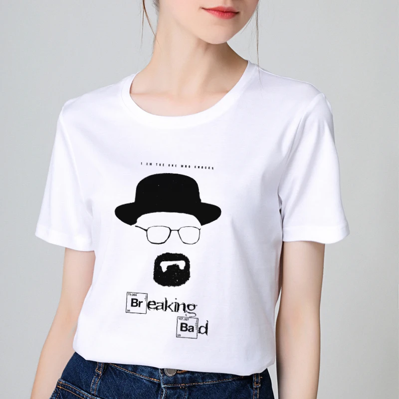 

BTFCL 2019 Summer T shirt Women Cotton Breaking Bad print Harajuku Tees Short Sleeve Plus Size Tshirt Gothic gilrs 90s T-shirt