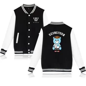 

WINNER Jacket Coat Print SEUNG YOON JIN WOO TAEHYUN MINHO Fashion Baseball Uniform