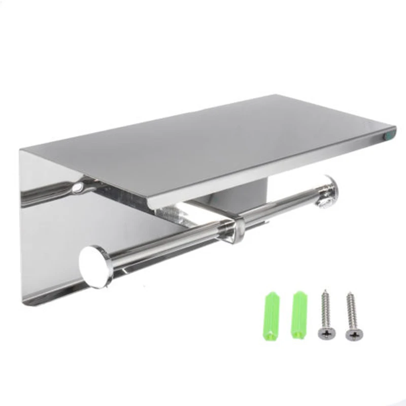 

Over Tank Toilet Paper Holder Mounted Bathroom Double Tissue Roll Storage Rack High Quality Goods