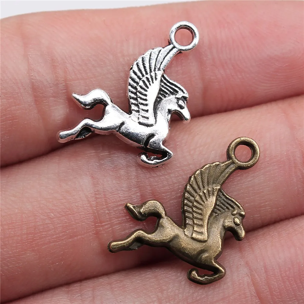 WYSIWYG 20 шт Подвески Pegasus Flying Horse 20x15 мм античный кулон винтажный Тибетский Бронзовый