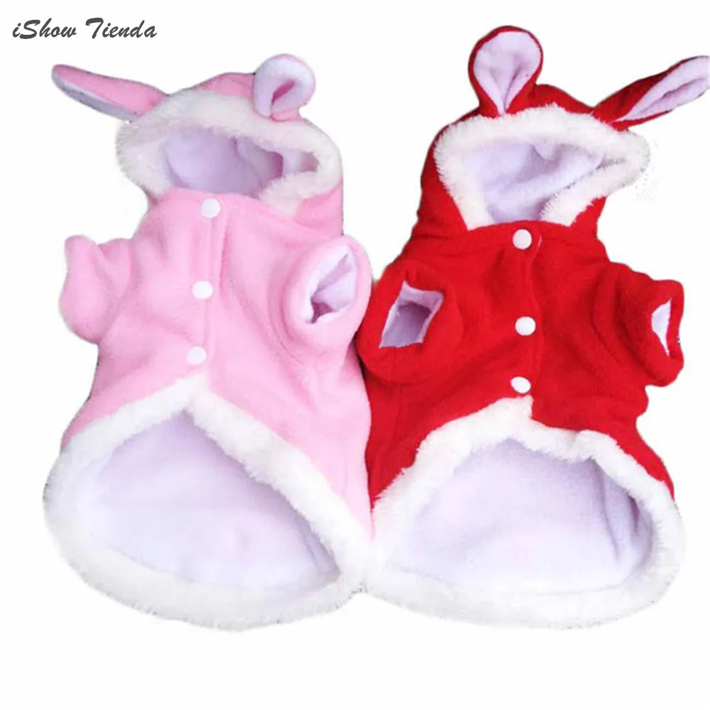 

ISHOWTIENDA 1pc Fashion Cute Rabbit Plush Dog Apparel Pet Hoodie Costume Clothes Pet Dog Clothes New