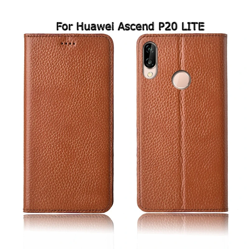 Чехол из натуральной кожи с откидной подставкой личи для huawei Ascend P10 P20 P30 Lite Pro Plus, чехол для мобильного телефона