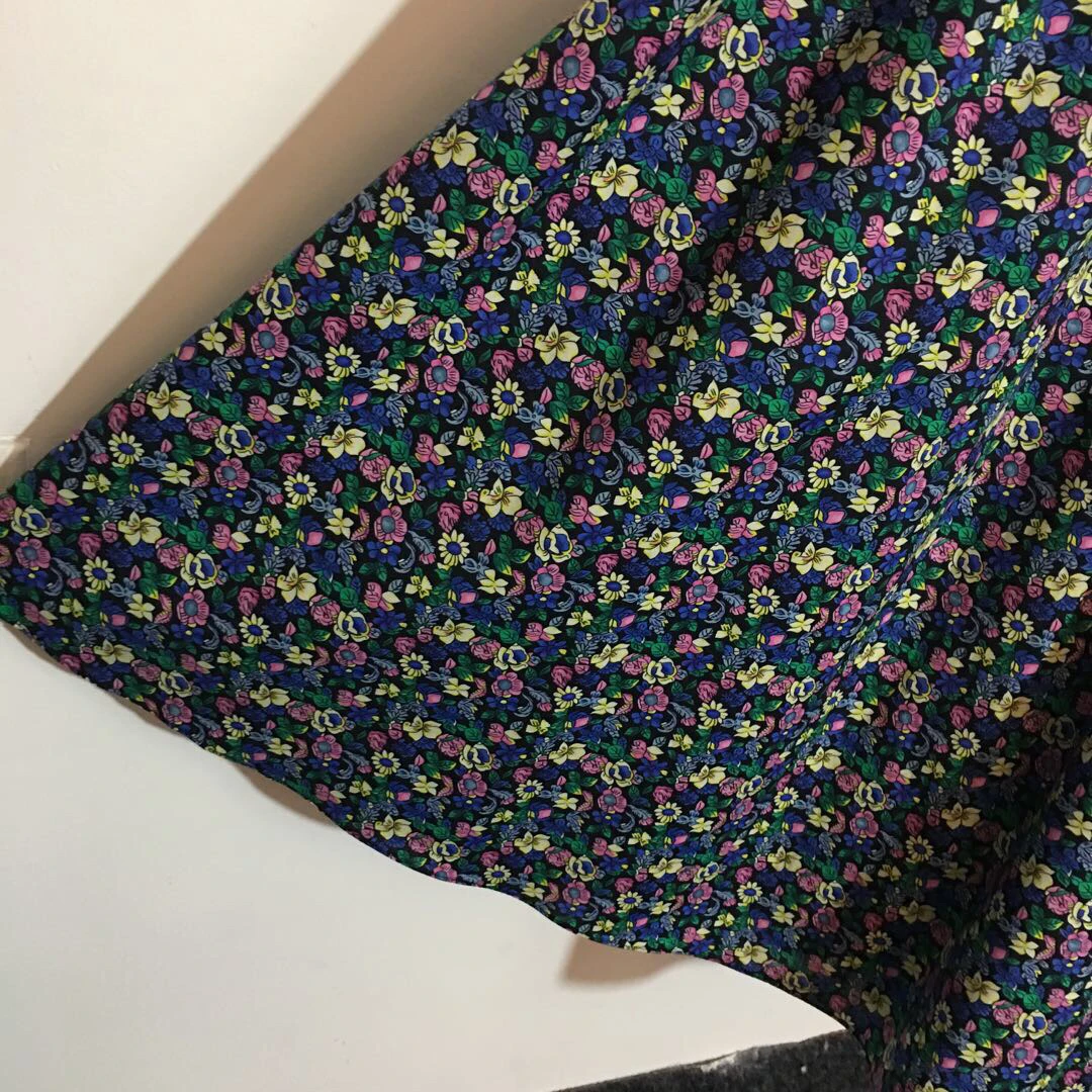 High Quality Brand Pure Cotton Clothes Women Summer Vintage Printed Dress Turn Down Collar Sleeveless Slim A Line Dresses