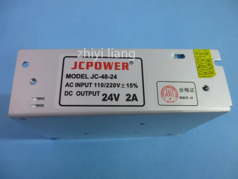 100% Алюминий 24 В 2A 48 Вт для 3528 led переключатель полосной источника питания