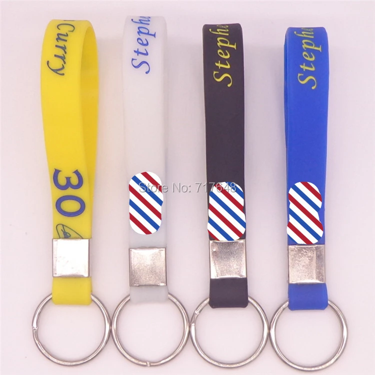 1pc keyring Stephen Curry keychain wristband silicone bracelets rubber
