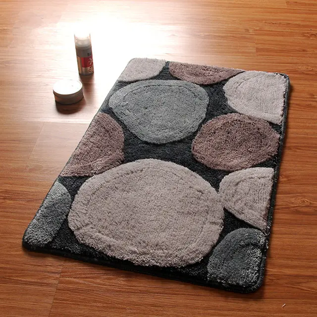 Stone Pattern Bathroom Carpet Bath Mat For Home Living Room Bedroom Rug