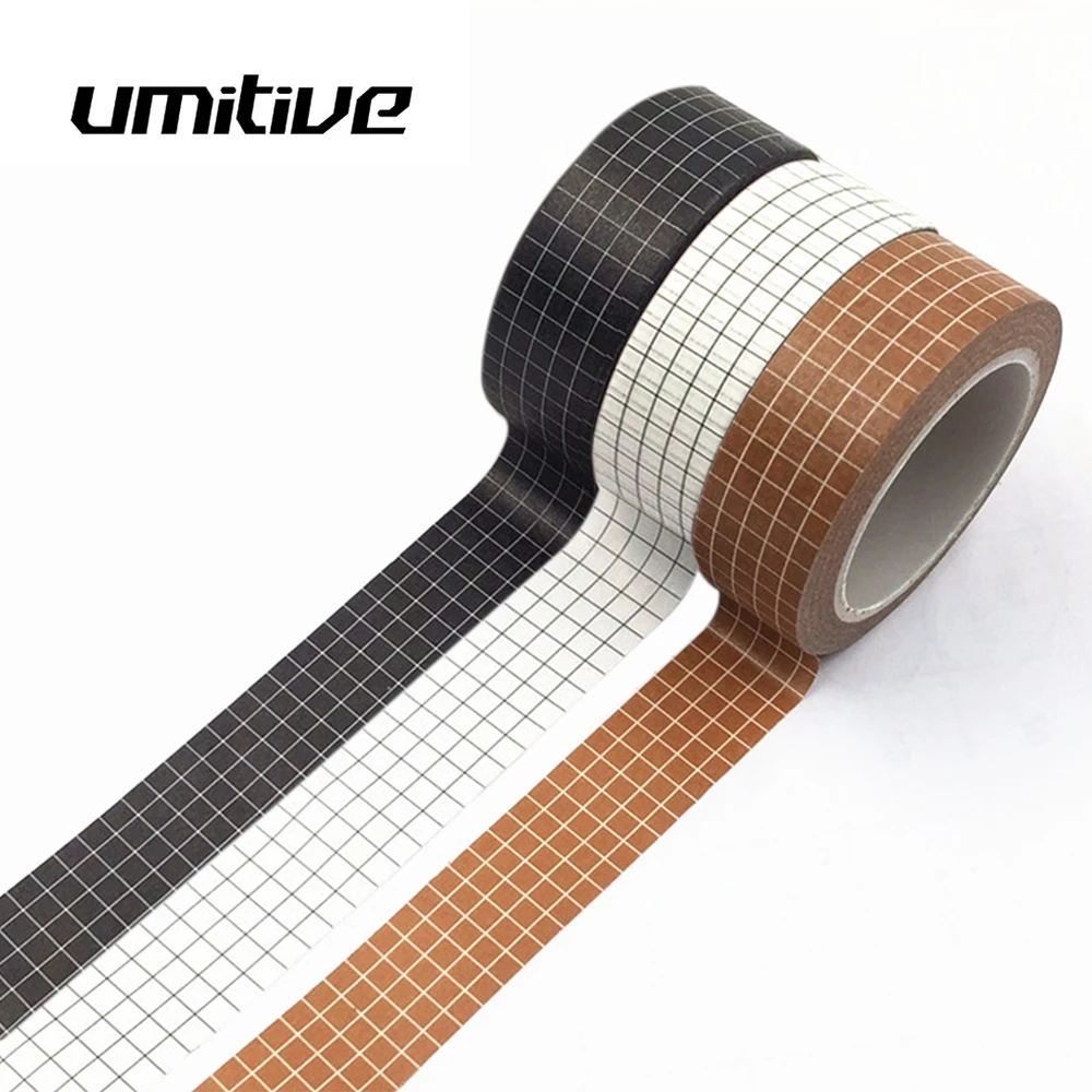 

Umitive 10M Grid Washi Tape Stickers Masking Tape Japanese Paper DIY Scrapbooking Decorative Stationery