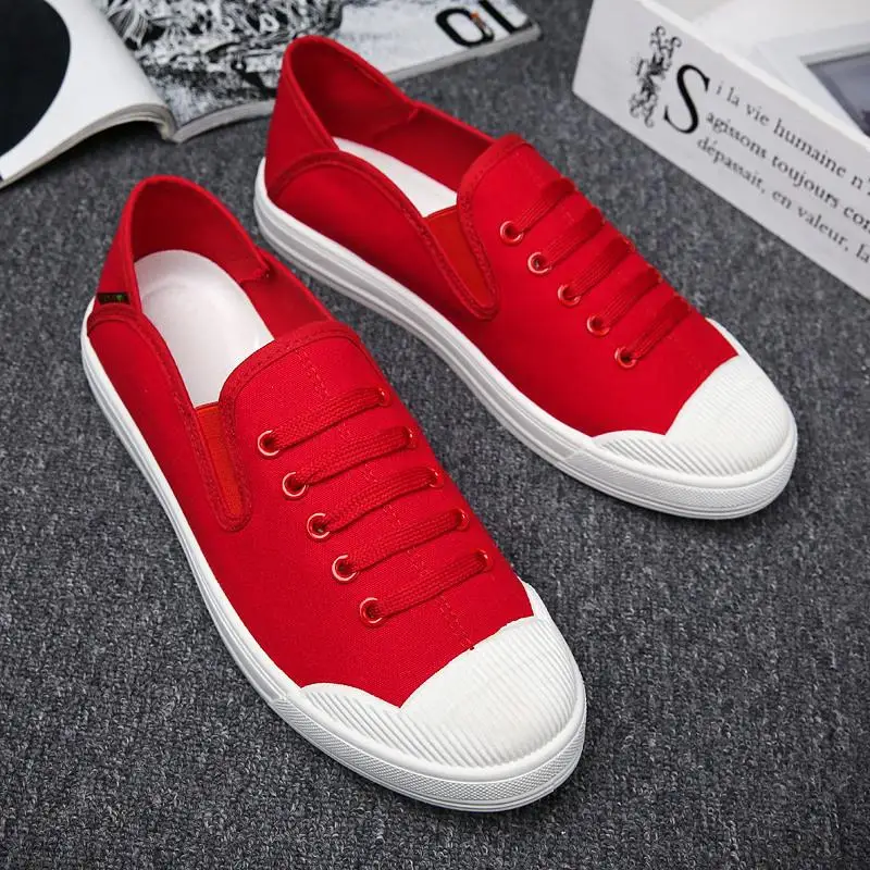 Осень 217 г. Новая модная повседневная обувь мужская обувь удобная Дизайнерская обувь - Цвет: Красный