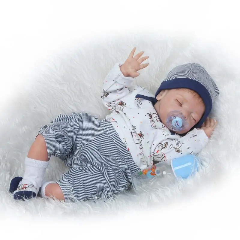 Новорожденных девочек чистые Reborn Baby22 "всего тела силикона Reborn Baby Doll девочка реалистичные Dolls55 см игрушка в подарок