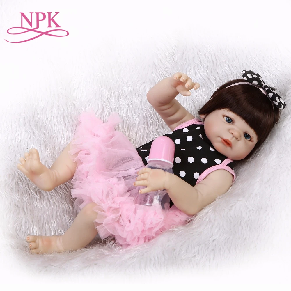 

Hot Sale 56CM Full Body Silicone Reborn Baby Girl Dolls Reborn Reborn Can Bath Bebes Reborn Babies Dolls for Children Juguetes