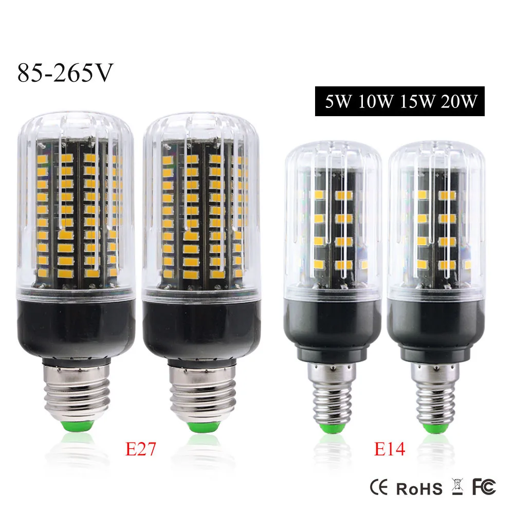 SMD5736 E14/E27 светодиодные лампы 38-125Led AC120V 220 V Высокая Мощность Bombillas свет без мерцания дизайн Lamapada светодиодные лампы 5 Вт 10 Вт 15 Вт, 20 Вт