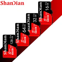 Shandian горячая Распродажа, оригинальная Micro SD карта, 64 ГБ, 16 ГБ, 8 ГБ, 32 ГБ, 4 Гб, карта памяти, TF карта, Бесплатный SD адаптер в розничной упаковке