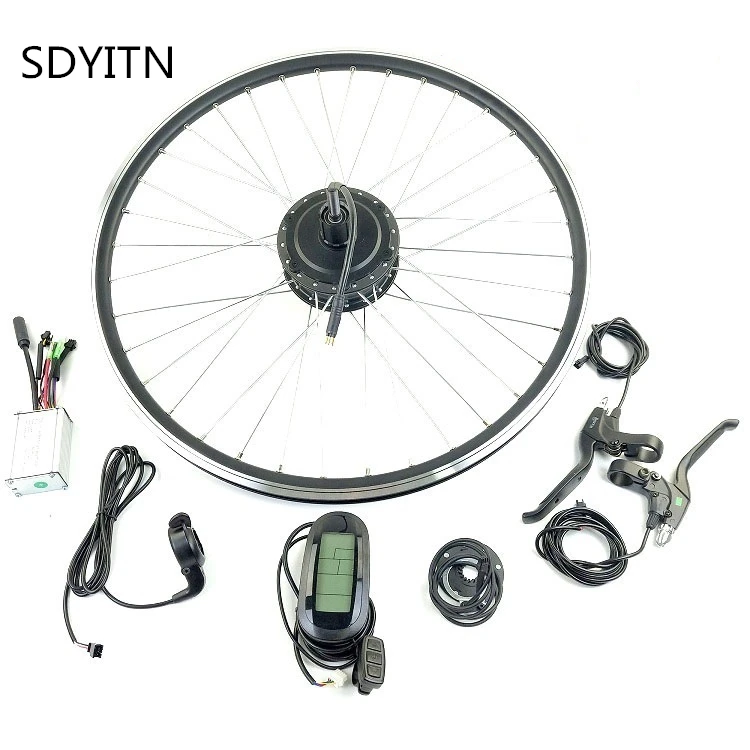 SDYITN 48 V 500 W набор преобразования для электрического велосипеда заднего кассетного концентратора двигателя с дисплеем LCD6