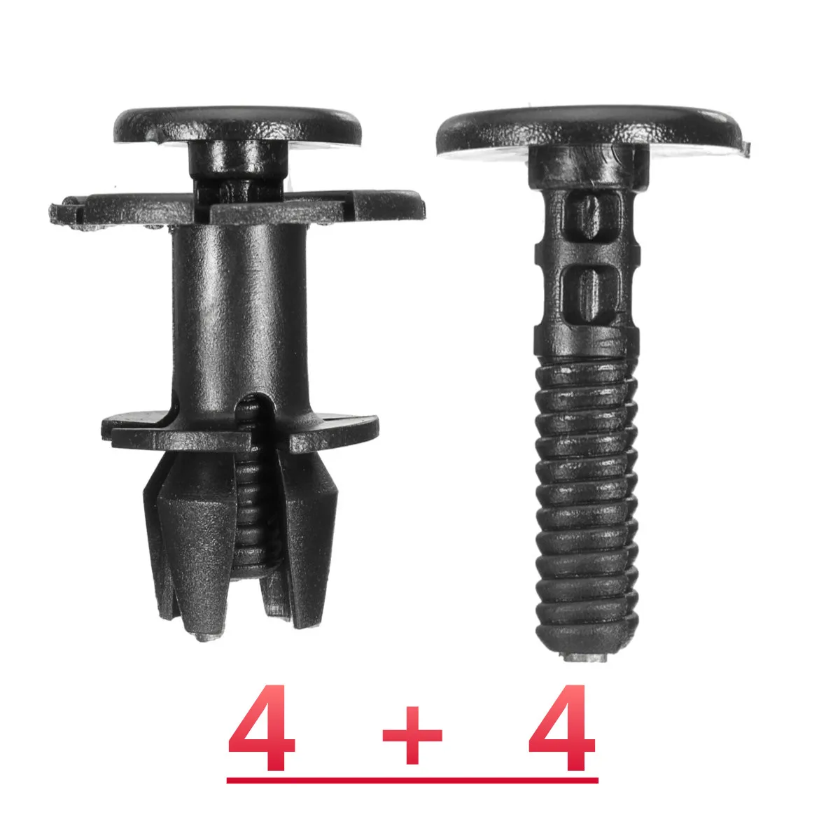 

8pcs Exterior Side Sill Trim Spacer Clip and Pins For BMW 3 Series E90 E91 E92 E93 Black Plastic Left Right