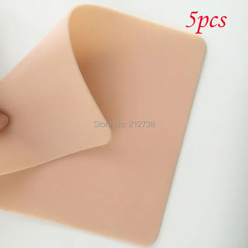 

Free Shipping 5Pcs Silicon Permanent Eyebrow Makeup Tattoo Practice Skin Premium Blank Practice Synthetic Skin for Beginners