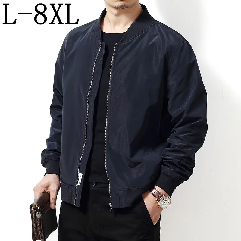 

Size 8XL 6XL 2018 New Autumn Brand Jacket Men Long Sleeve Stand Men's Business Jacket Top Quality Casual Jaqueta Masculino