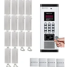 Умеренная цена Невидимый дверной для системы домофона. для 14-квартира аудио дверной телефон, ID карты и пароль разблокировки функции