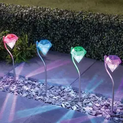 Новый бриллиант в форме солнечной лампы экологически чистые энергосберегающие открытый свет для сада газон декоративное ночное освещение