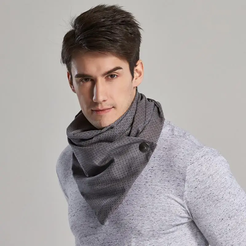gray Couverture бренд класса люкс Модные для мужчин Бесконечность круг Петля Шарф зимнее пончо простой дизайнер с защелками маска для лица echarpe - Цвет: gray